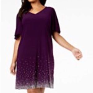 Plus Size Beaded Shift Dress